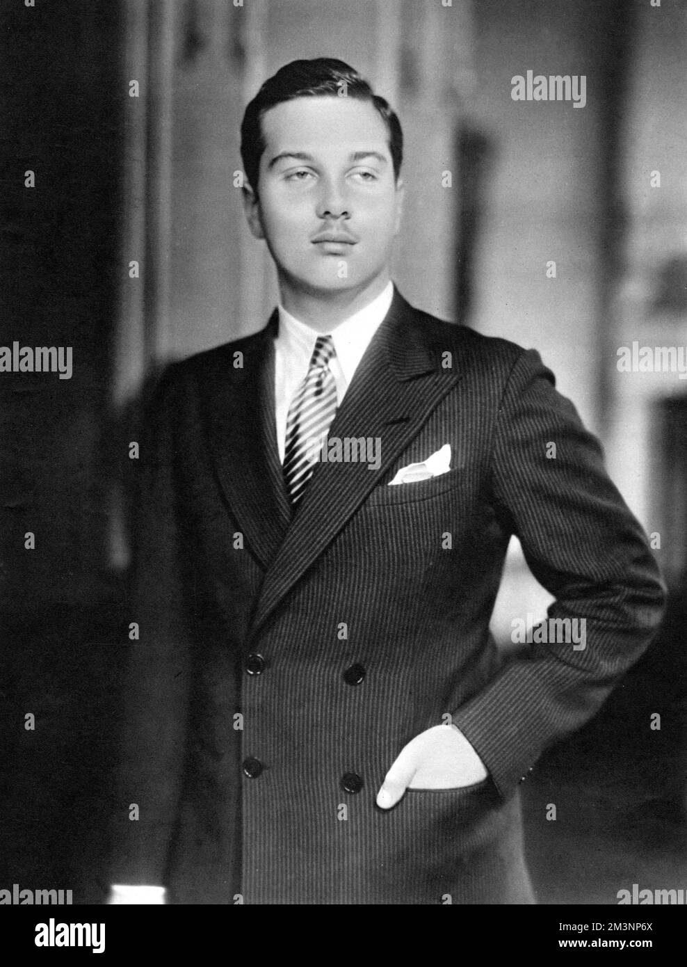 Farouk I of Egypt (1920 - 1965), aged 16. Farouk was the tenth ruler from the Muhammad Ali Dynasty and the penultimate King of Egypt and Sudan, succeeding his father, Fuad I, in 1936.  1936 Stock Photo