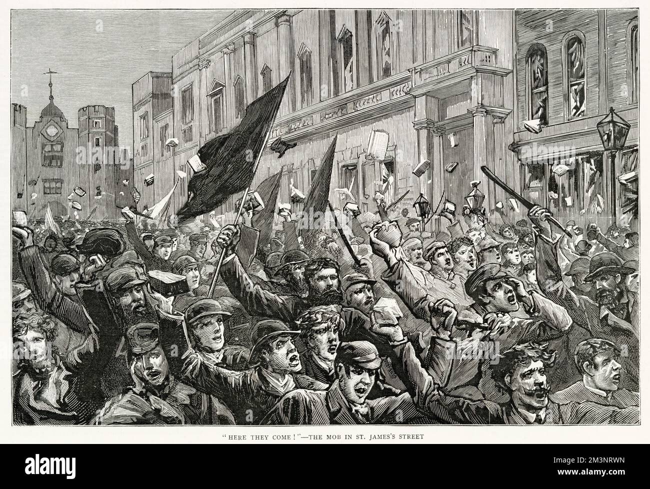 Rioting in the West End of London 1886 Stock Photo - Alamy