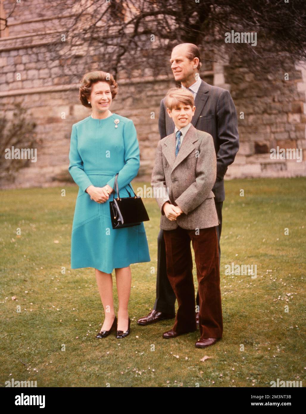 Queen Elizabeth II, Duke of Edinburgh and Prince Edward Stock Photo - Alamy