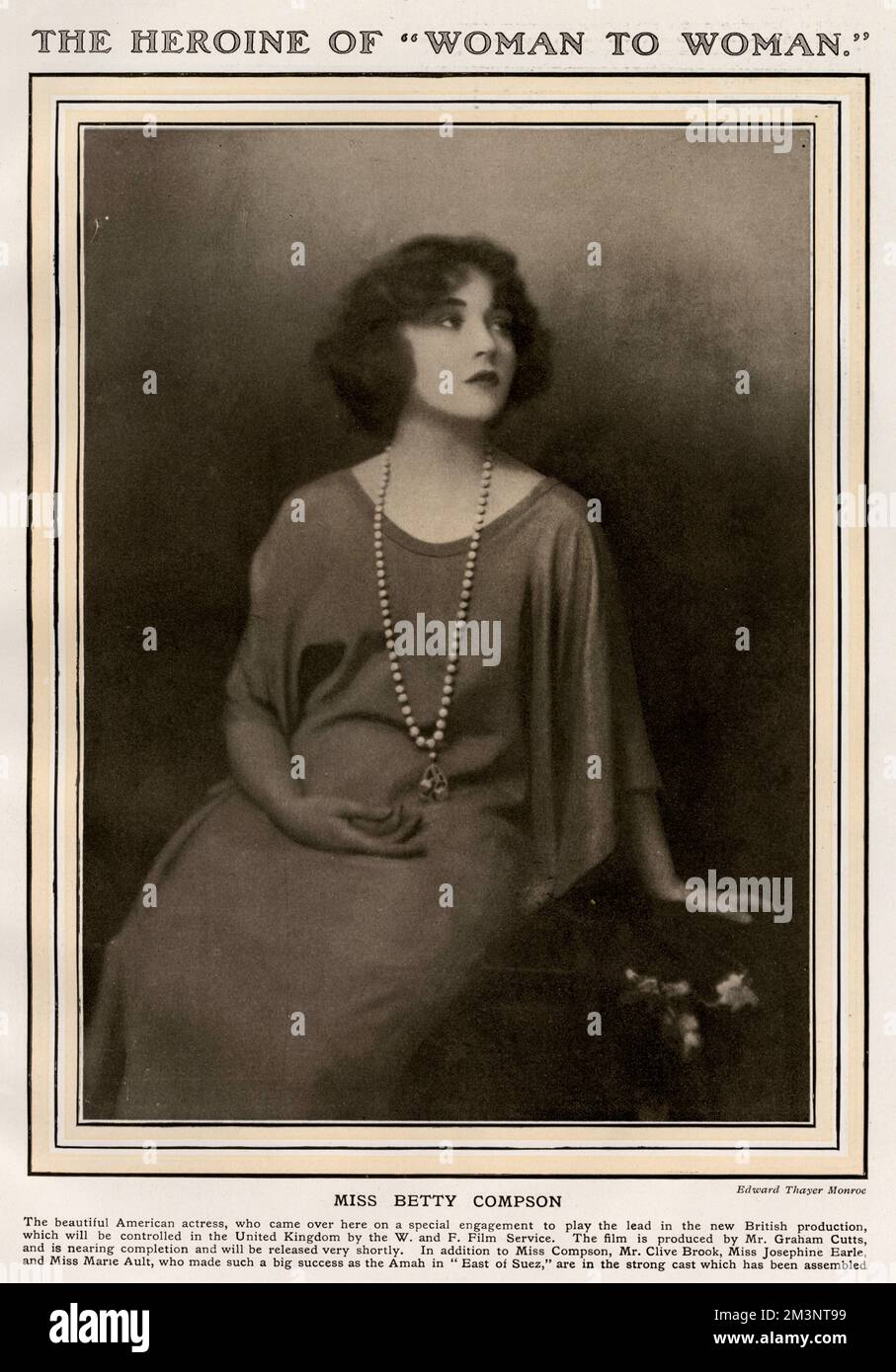 Miss Betty Compson - American Actress Stock Photo - Alamy
