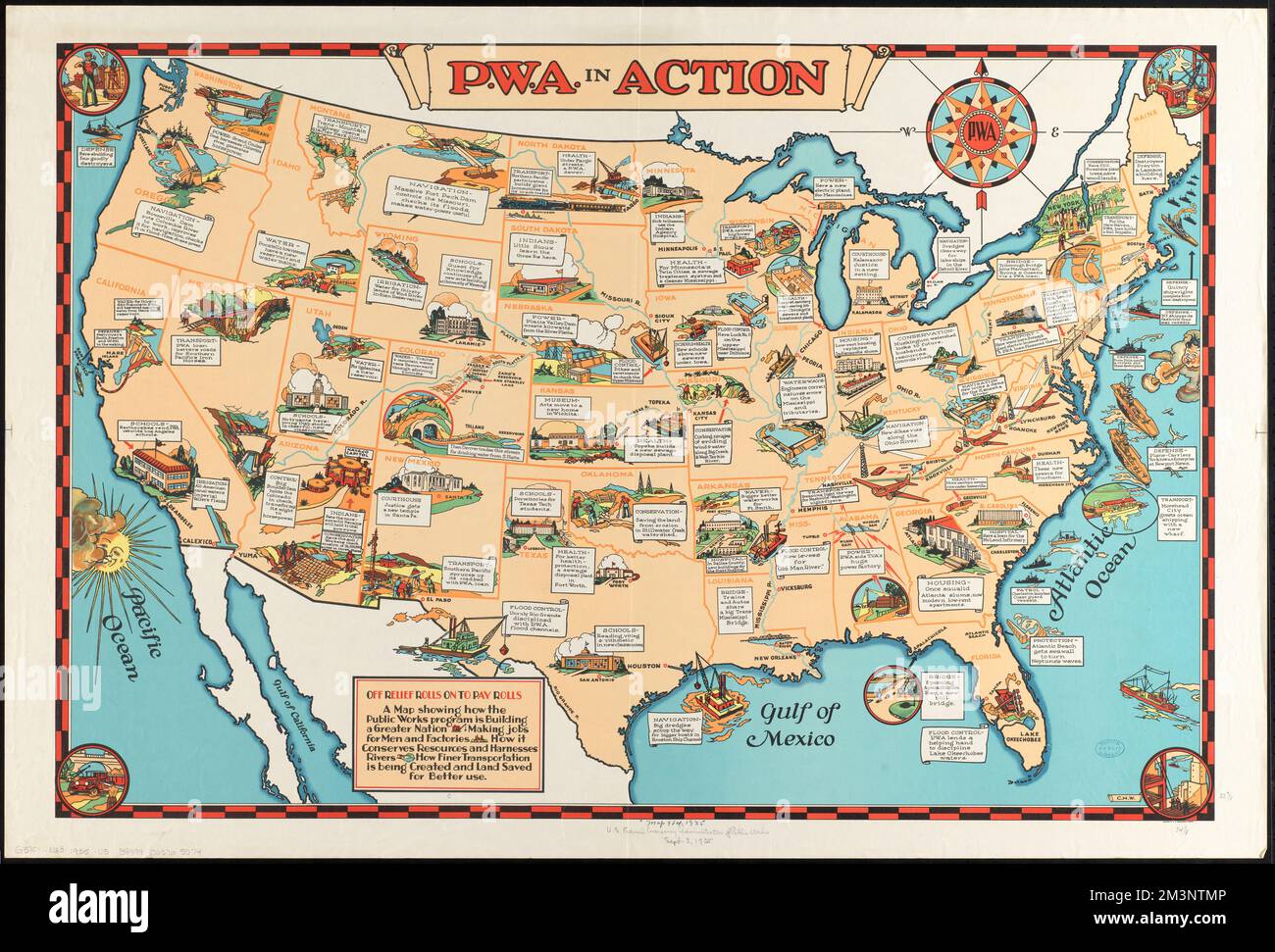 P W A in action United States - Pwa In Action United States Maps United States History 1933 1945 Maps United States Public Works Administration Norman B Leventhal Map Center Collection 2M3NTMP 