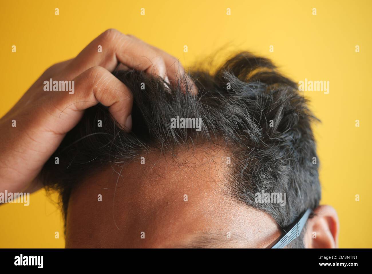 Checking hair combing hair hi-res stock photography and images - Alamy