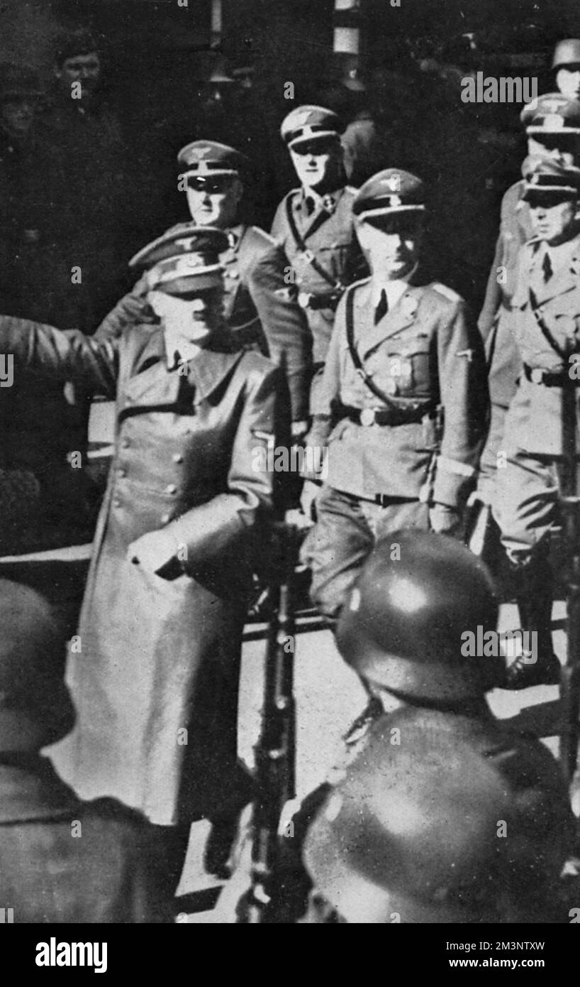 Hitler possibly wearing body armour, 1939 Stock Photo