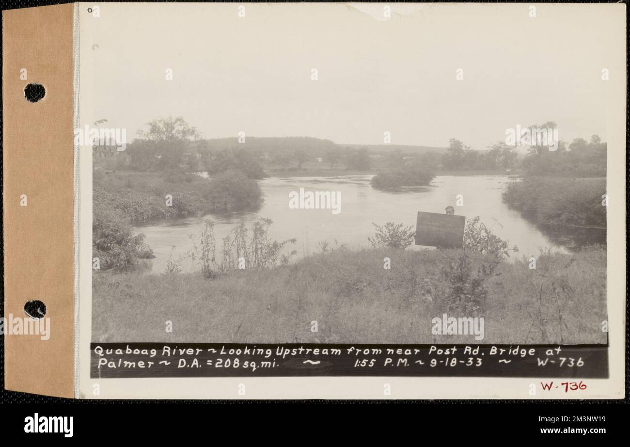 Quaboag River, looking upstream from near Post Road bridge at Palmer