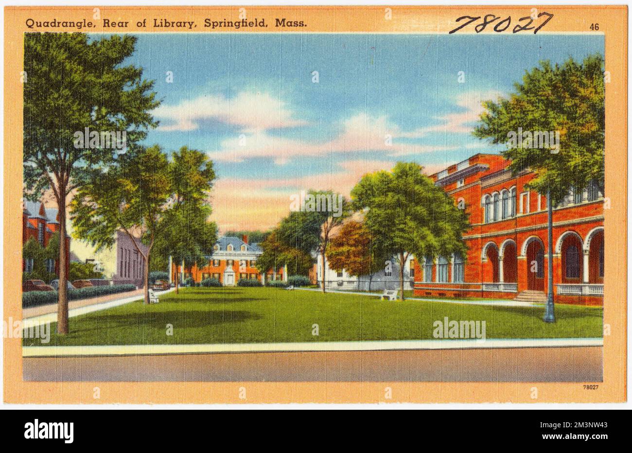 Quadrangle, rear of library, Springfield, Mass. , Cities & towns ...