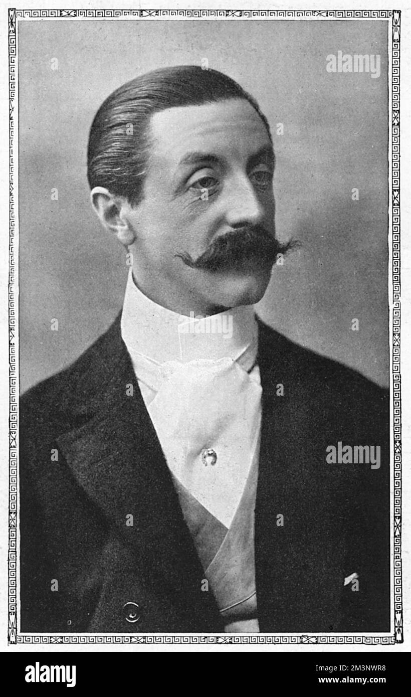 Charles Robert Spencer, sixth Earl Spencer (1857 - 1922), before that Viscount Althorp until he succeeded to the title in 1910, British courtier and Liberal politician.  He was Lord Chamberlain from 1905 to 1912 in the Liberal administrations headed by Sir Henry Campbell-Bannerman and H. H. Asquith.  He was great-grandfather of Diana, Princess of Wales and consequently, great-great grandfather of Prince William, Duke of Cambridge and Prince Harry.     Date: 1913 Stock Photo