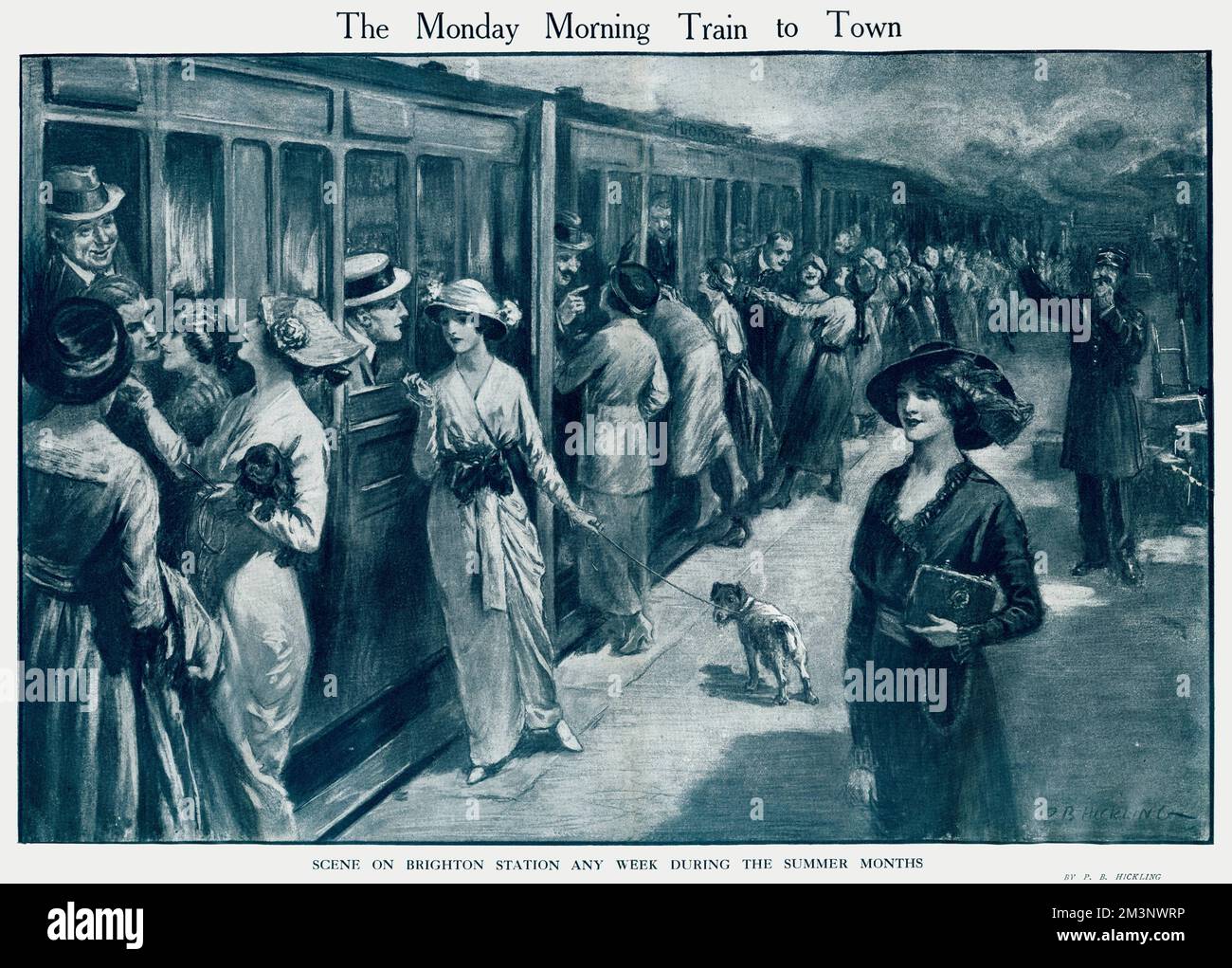 Brighton Station, train to London Stock Photo - Alamy