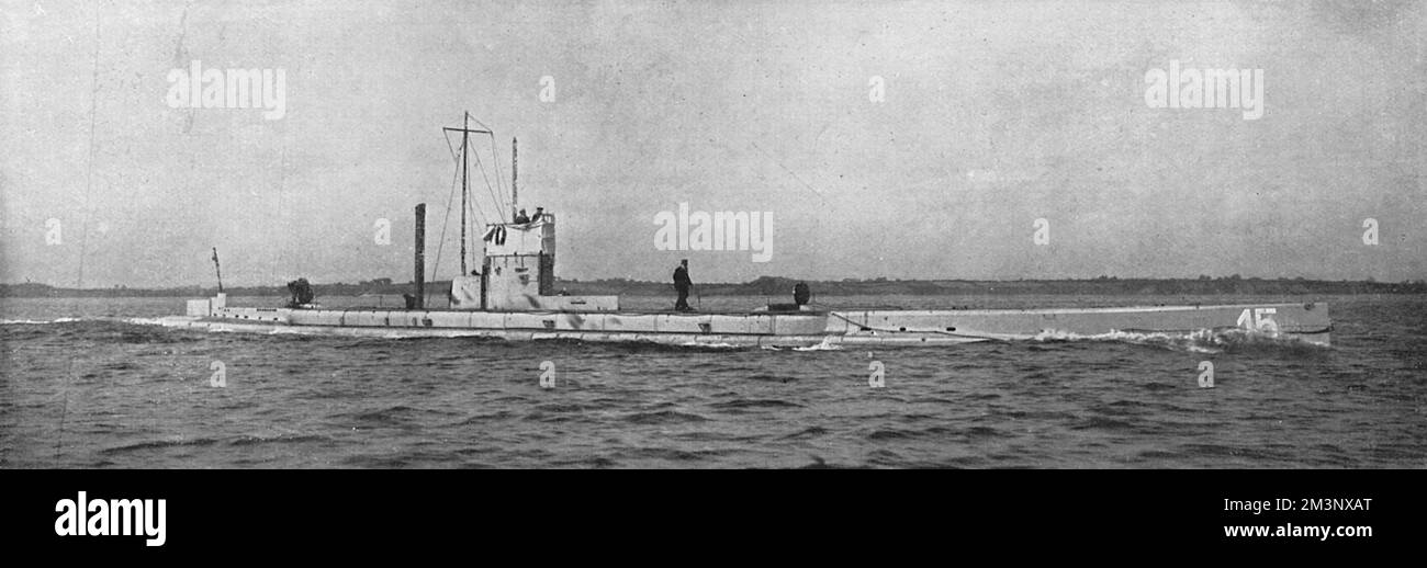 The German submarine U15, which became the first Uboat to be lost to