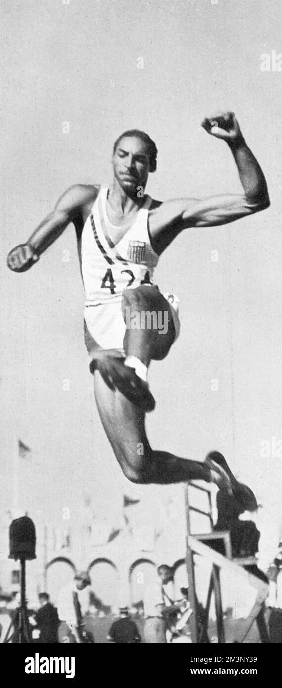 Olympic long jump Black and White Stock Photos Images Alamy