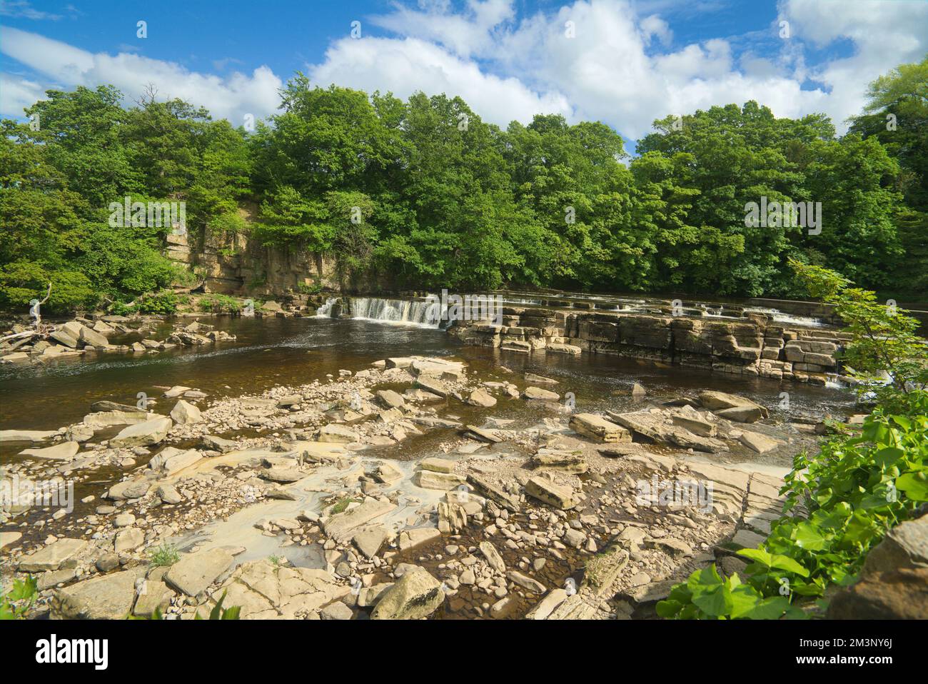 River Swale, from Fosse Car Park, riverside path, Richmond Falls