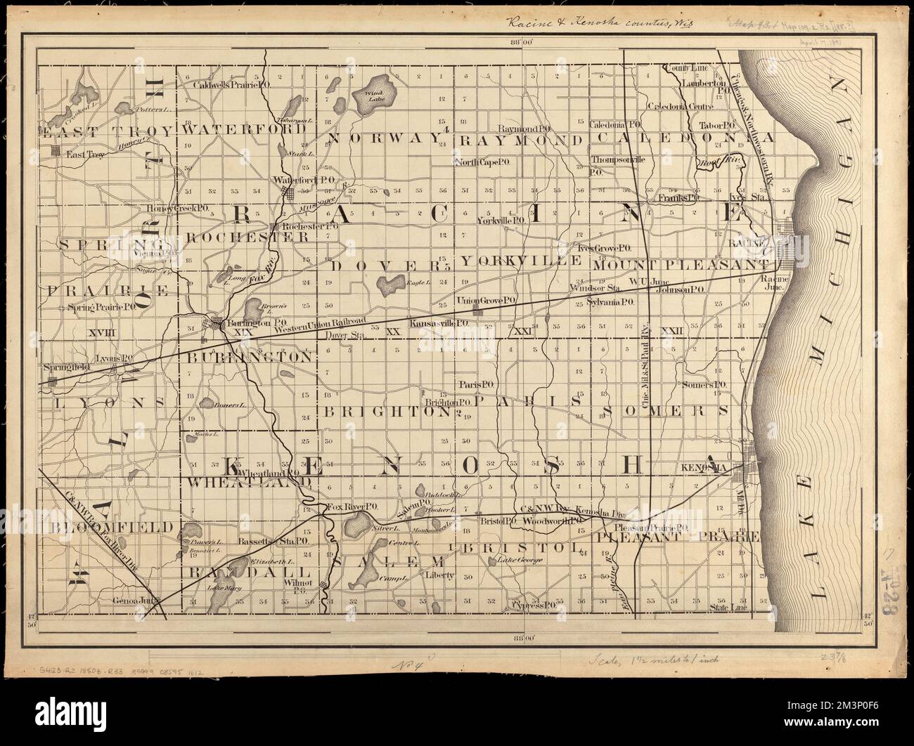 Racine & Kenosha Counties, Wis. , Kenosha County Wis., Maps, Racine