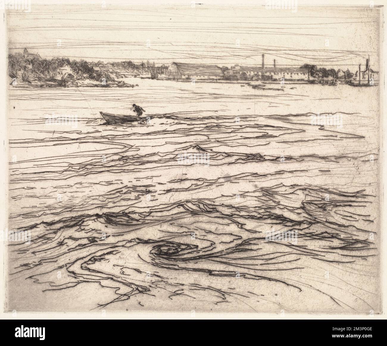 Tide Racing Boat Racing tide , Boats, Waterfronts. Charles H. Woodbury (1864-1940 ...
