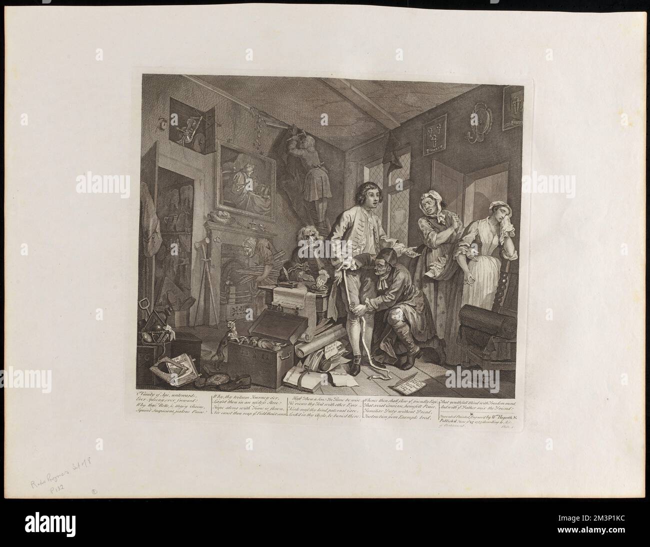 A rake's progress, plate 1 , Rake's progress, Tailoring, Hogarth