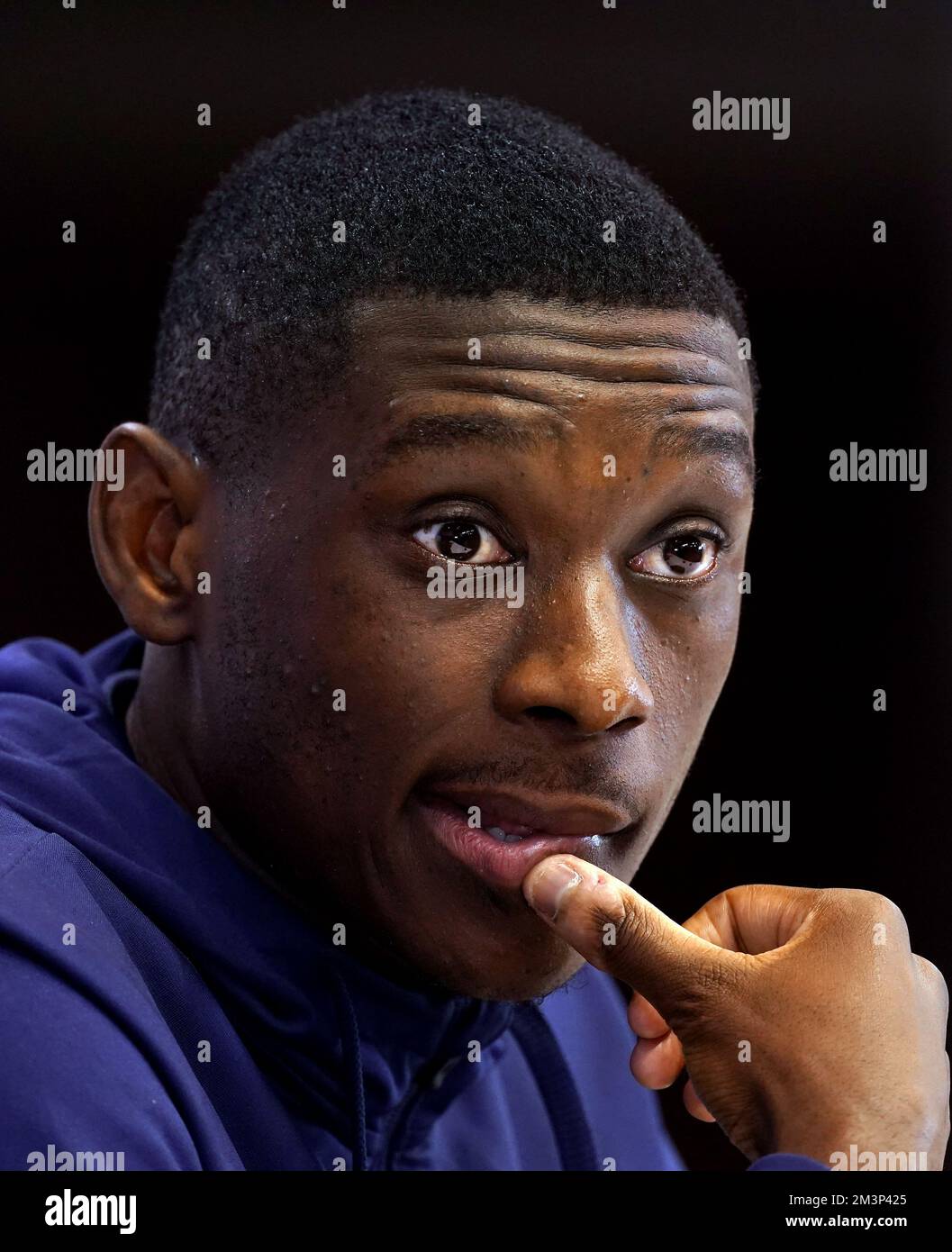 France's Randal Kolo Muani during a press conference at Al Sadd SC