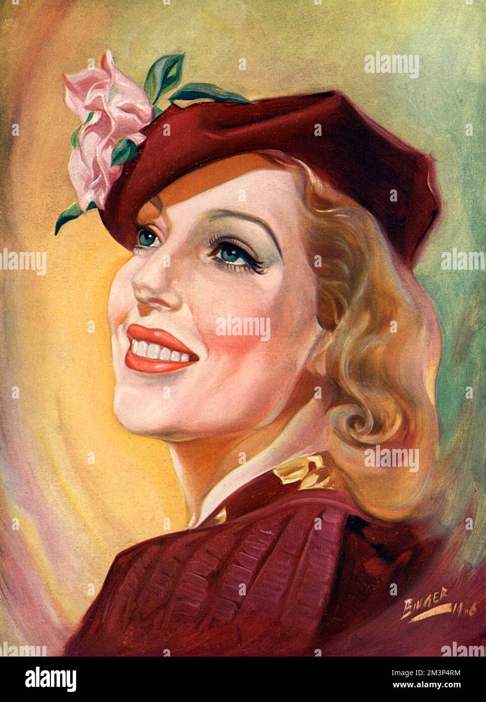 Loretta Young by C. Binger Stock Photo