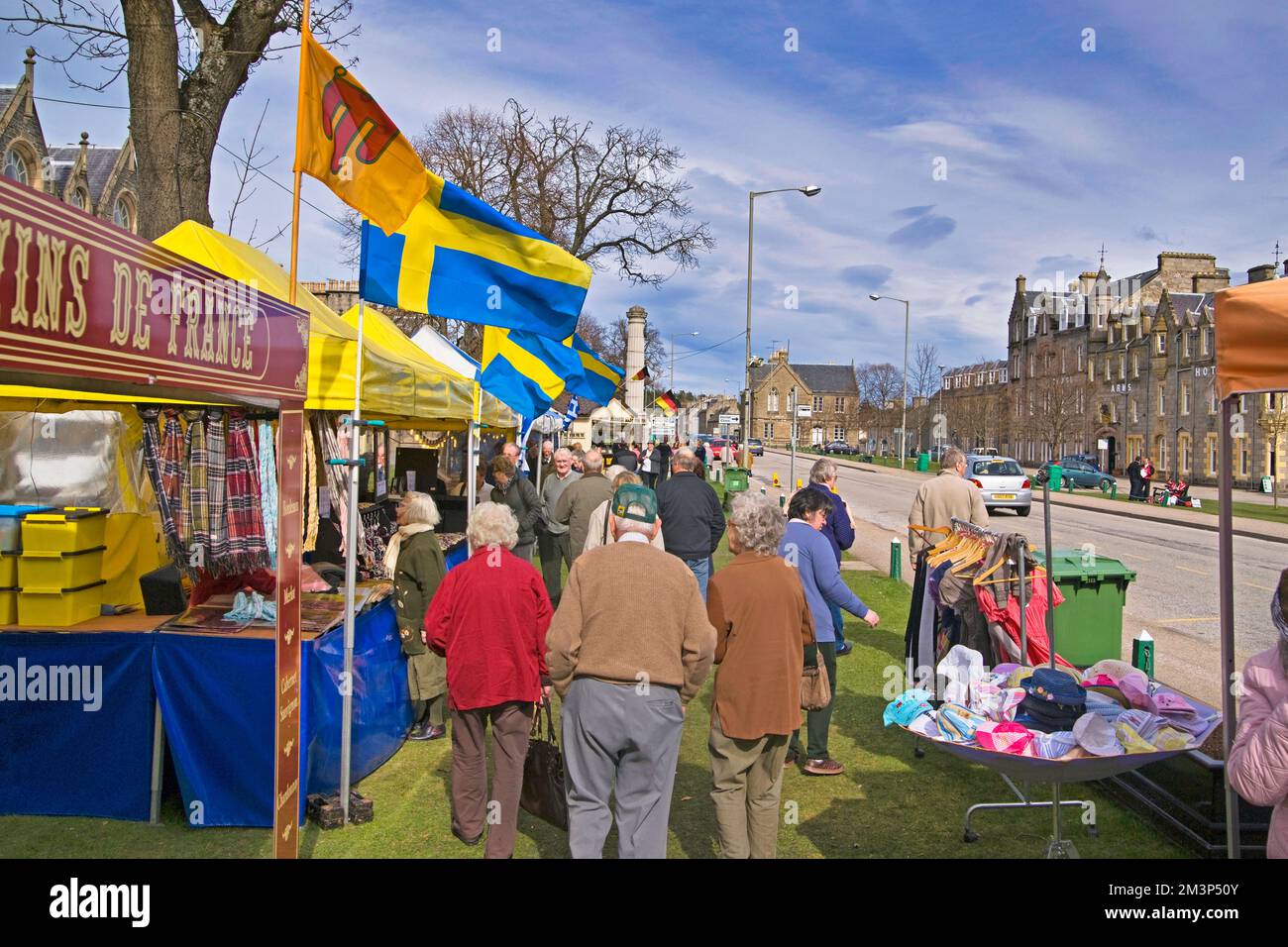 Continental Market, GrantownonSpey, Highland Region, Scotland, UK Stock Photo Alamy