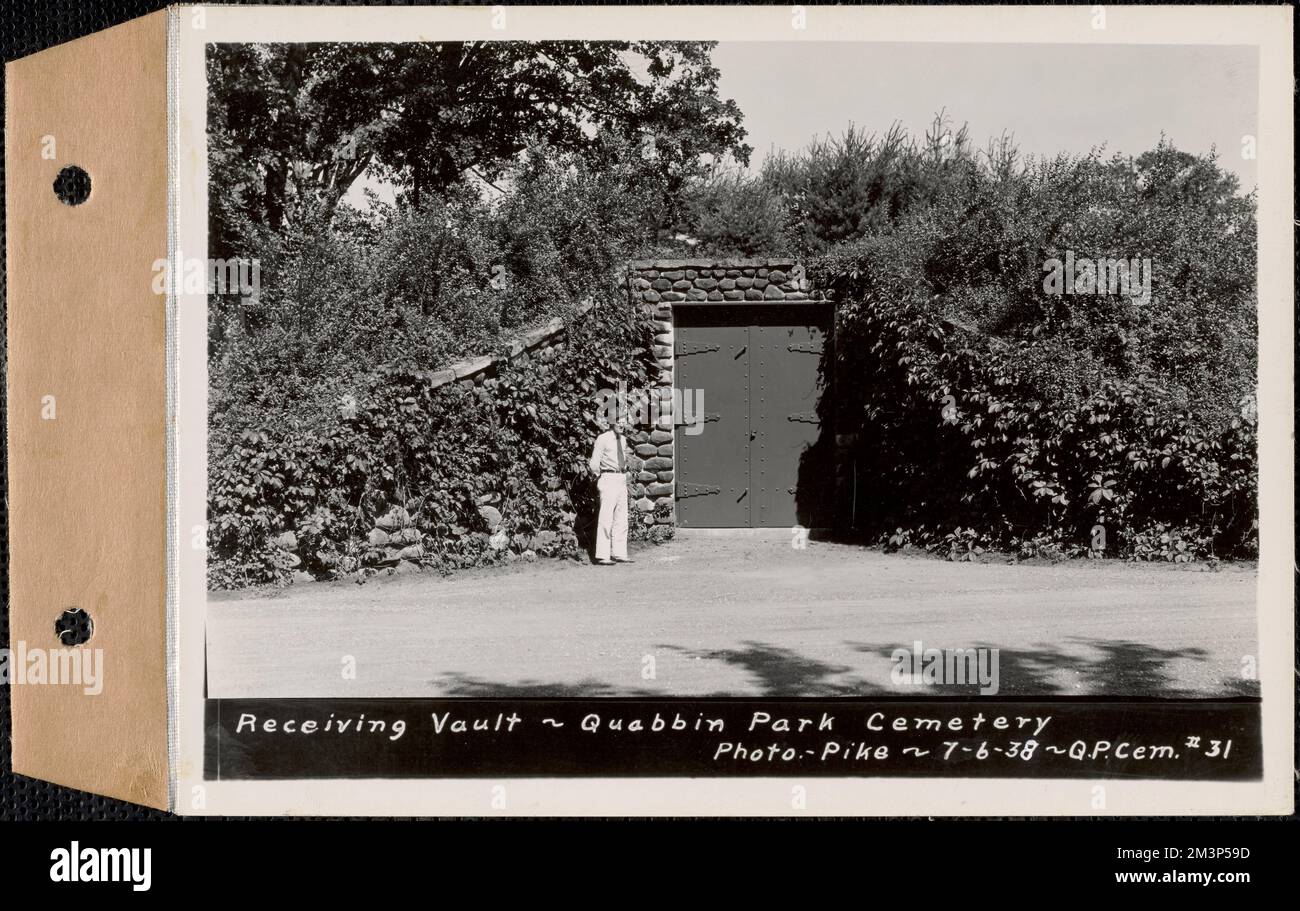 Receiving vault, Quabbin Park Cemetery, Ware, Mass., July 6, 1938