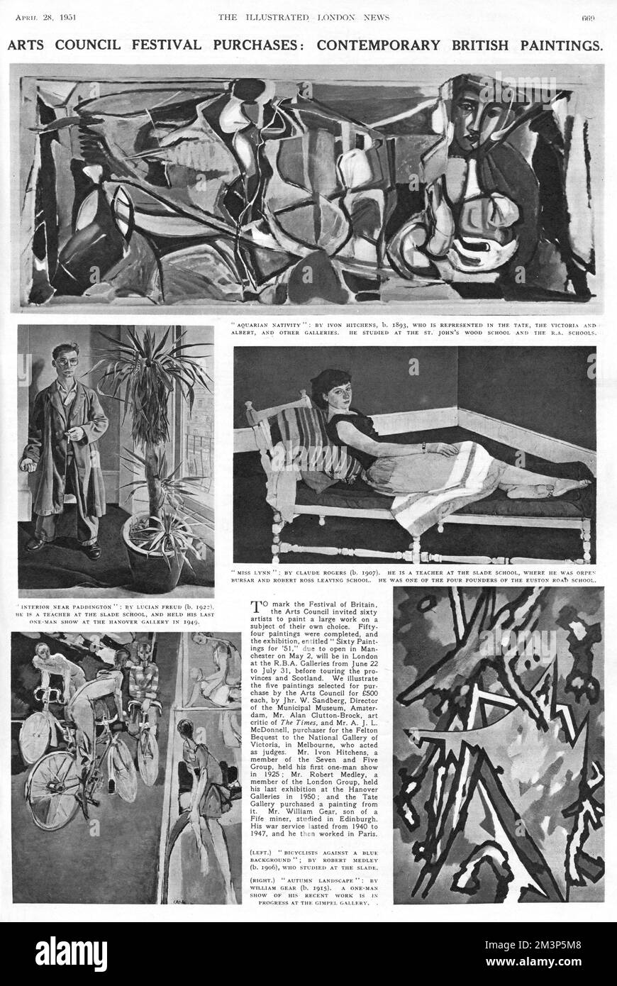 Illustrated London News page, 1951 Stock Photo