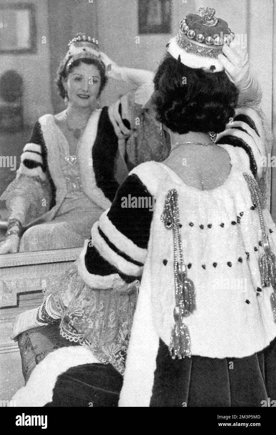 Robes of a Viscountess for the Coronation, 1937 Stock Photo - Alamy