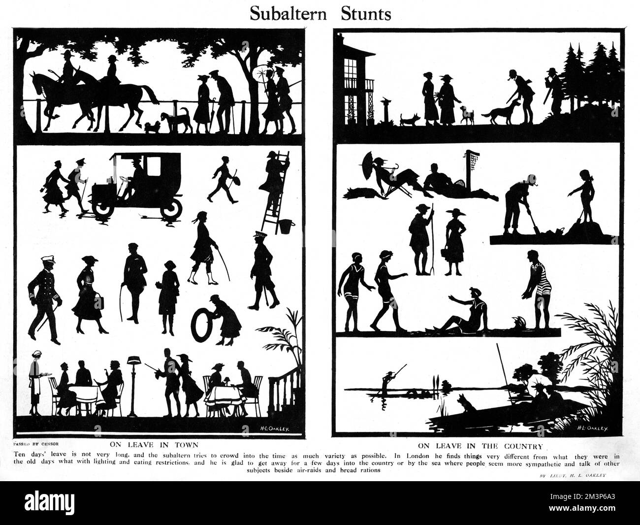 Subaltern stunts by H. L. Oakley Stock Photo - Alamy