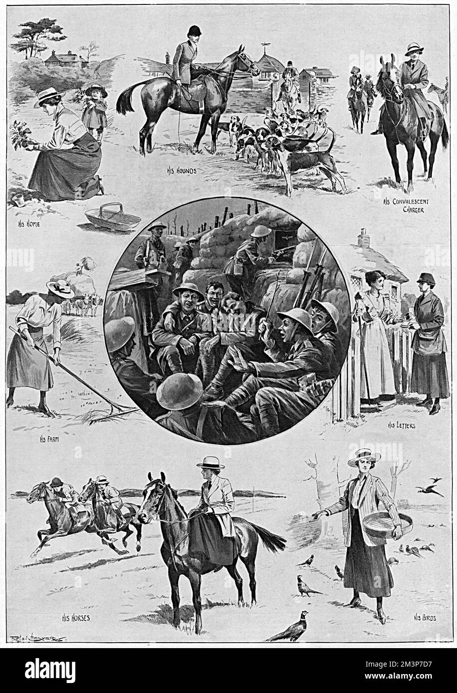 Riding home Black and White Stock Photos Images Alamy