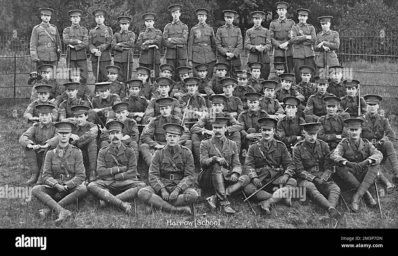 Officers' Training Corps, Harrow School, WW1 Stock Photo