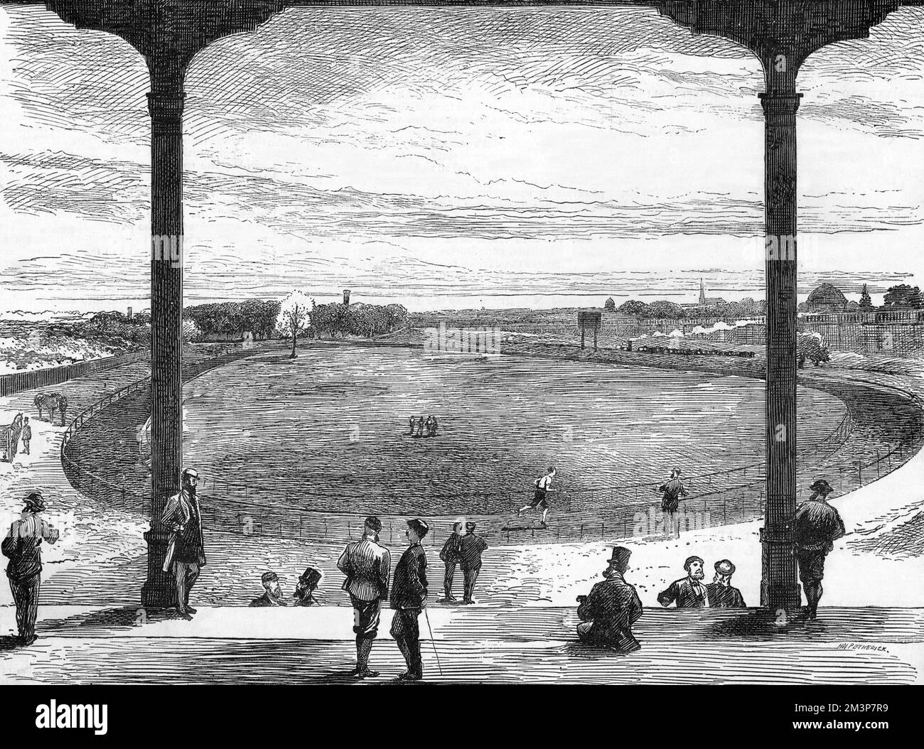 New grounds of the London Athletic Club at Stamford Bridge, Fulham in London.     Date: 1877 Stock Photo