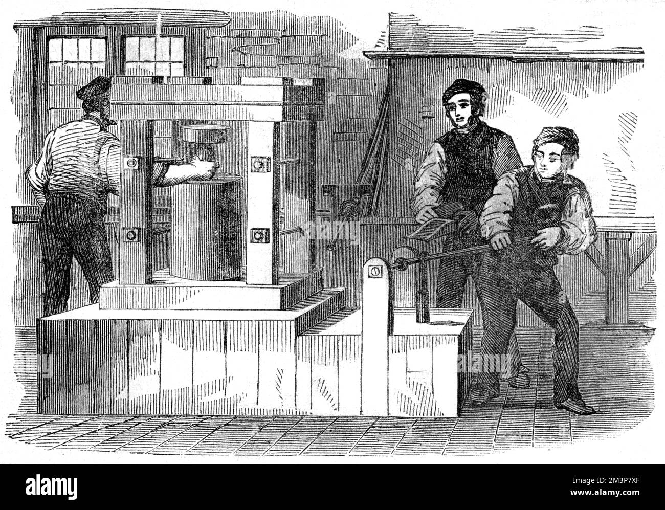 Bramahtype hydraulic press introduced by William Hale to fill his