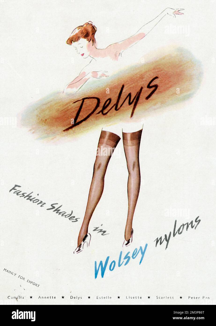 Advert for Wolsey Nylons 1951 Stock Photo