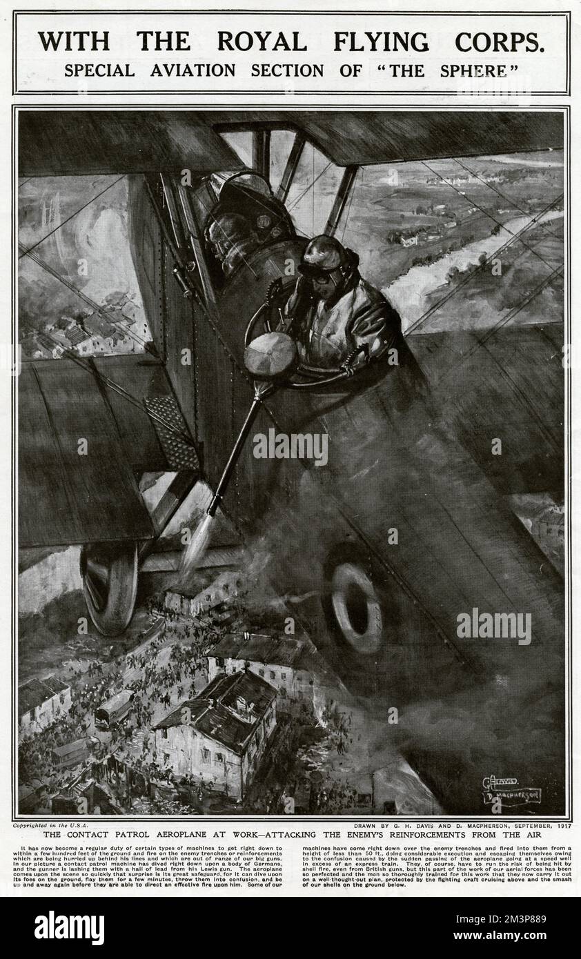 The Contact Patrol Aeroplane At Work-attacking The German's ...