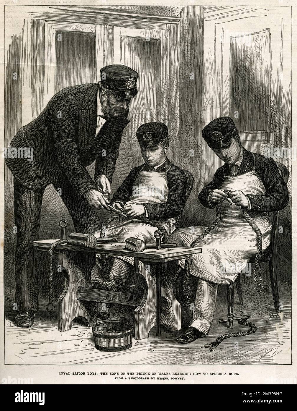 Young brothers Prince Albert Victor and Prince George, on board the ...