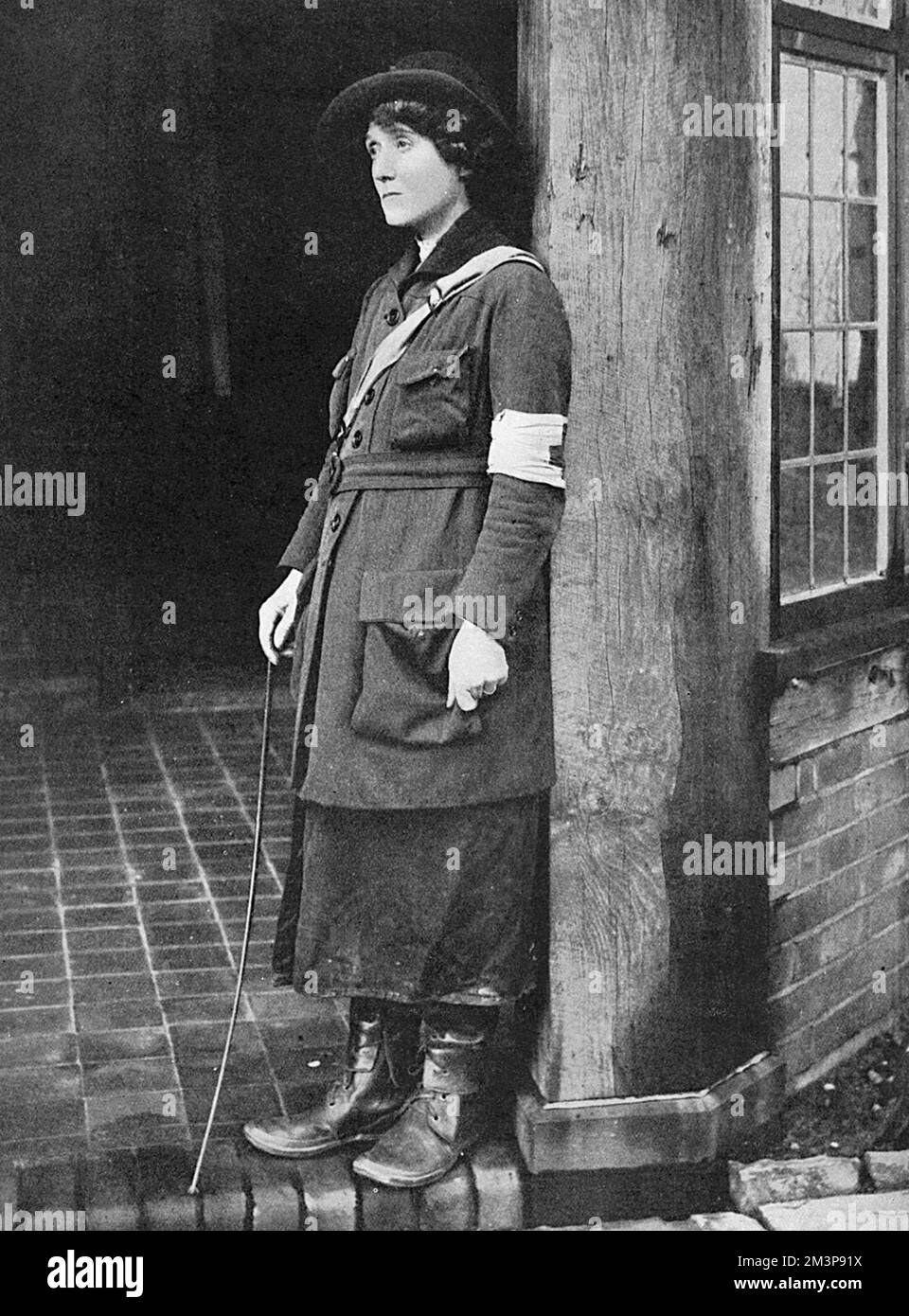 Mrs Mabel St Clair Stobart, founder of the Women's Sick and Wounded Convoy Corps (1912) and the Women's National Service League (1914) and a supporter of women's suffrage before the First World War. She tended the sick and wounded in the First Balkan War and was in Belgium for the outbreak of war in 1914. She was imprisoned by the Germans for the while and in 1915, went to Serbia to continue her work.     Date: 1916 Stock Photo