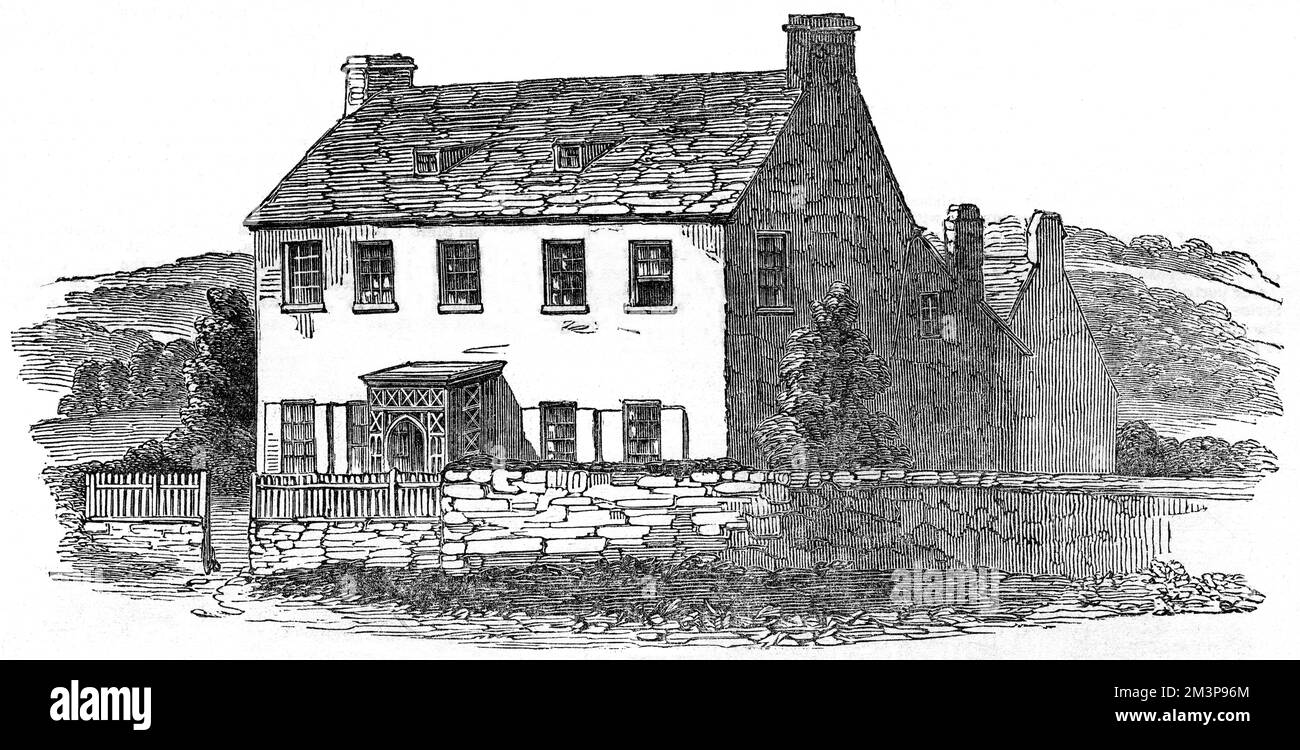 Prospect Cottage, Jersey, where Frederick George Manning was captured. Along with his wife Marie, he was subsequently tried, convicted and executed for his part in the murder of Patrick O'Connor, in the case that became known as the 'Bermondsey Horror'  1849 Stock Photo