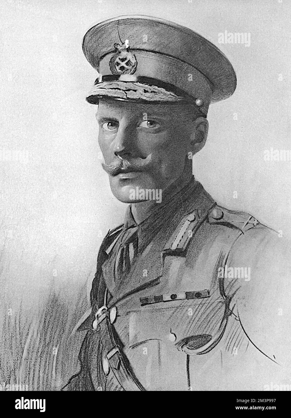 Brigadier-General Borlase Edward Wyndham Childs, CMG (1876-1946), Director of Personal Services in the British Army during the First World War, drawn by Lieutenant Percival Anderson.  His position included the supervision of discipline in the army.  He originally studied law and got a commission in the Duke of Cornwall's Light Infantry in 1900.  He landed in South Africa just after peace had been concluded, but gained his first experience of staff work as Garrison Adjutant at Cape Town.  He went to France on GHQ Staff in 1914, adn became Assistant Adjutant-General, a position he held until 191 Stock Photo