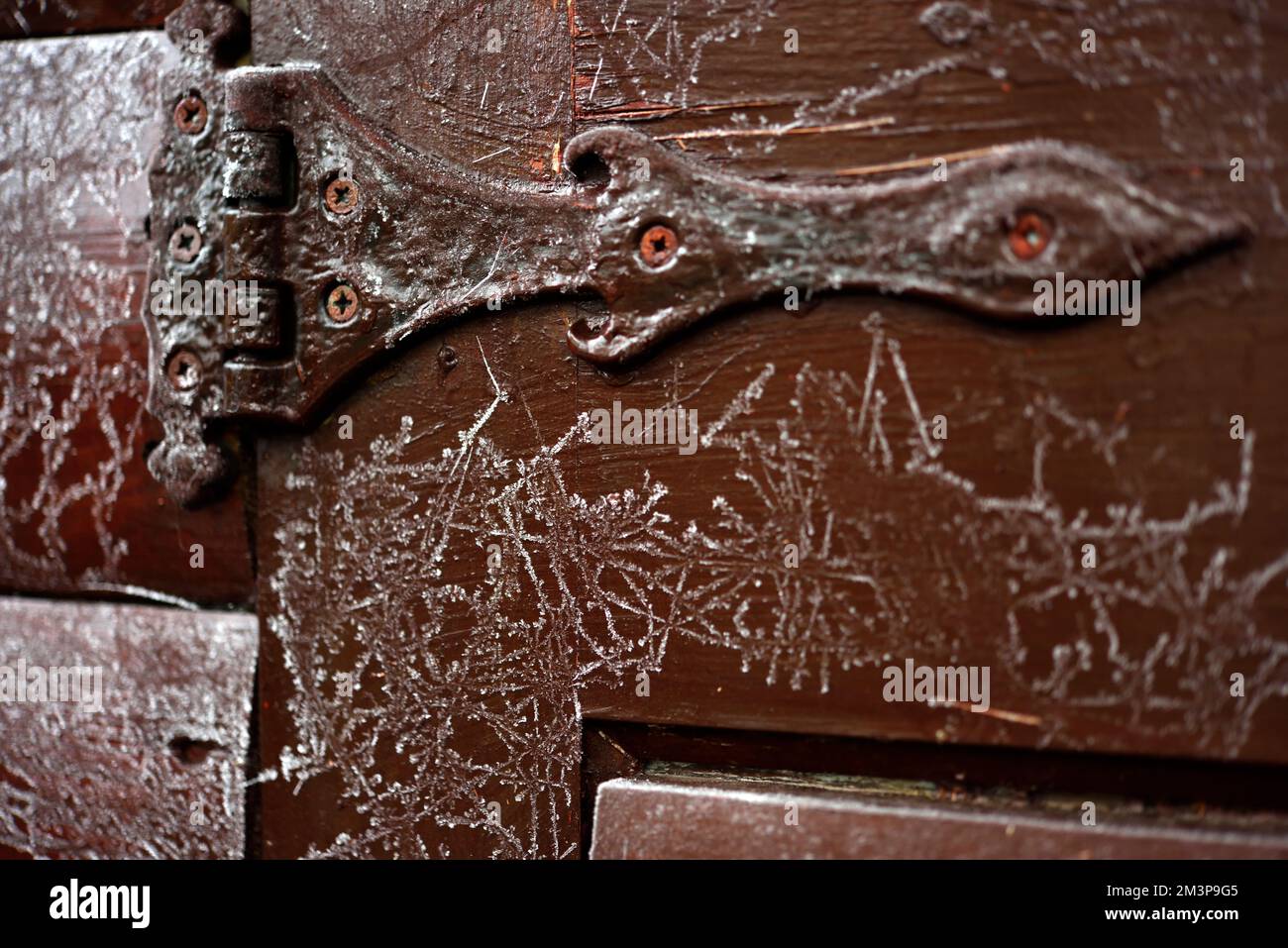 frozen shed Stock Photo