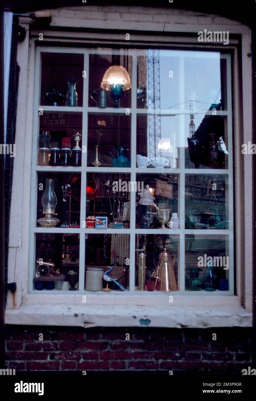 Reflection in shop window, Ebenezer Hancock house, Boston , Reflections