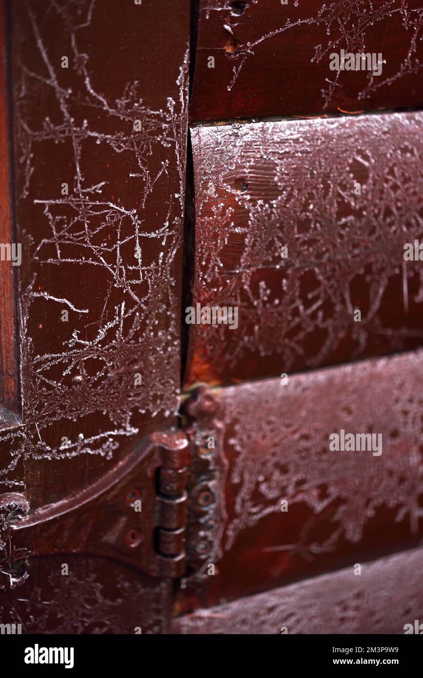 frozen shed Stock Photo