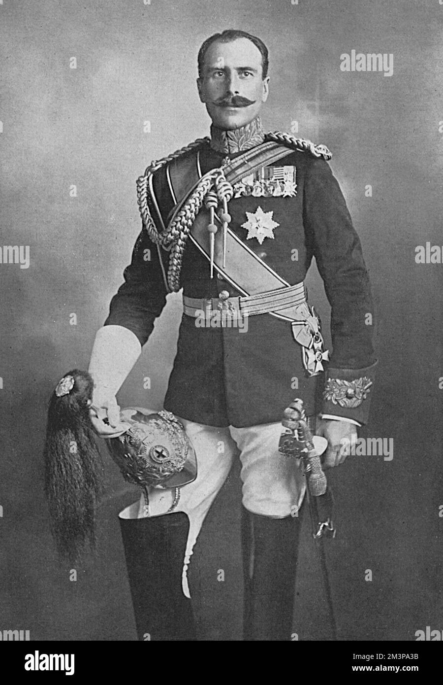 Prince Alexander of Teck (1874-1957), later Earl of Athlone, brother of Queen Mary, who had recently been promoted to the rank of Brigadier-General on General Staff.  The Bystander comments that he has earned his promotion, unlike members of the German royal family who, it suggests, 'would probably by now be in command of an Army Corps at the very least.'     Date: 1916 Stock Photo
