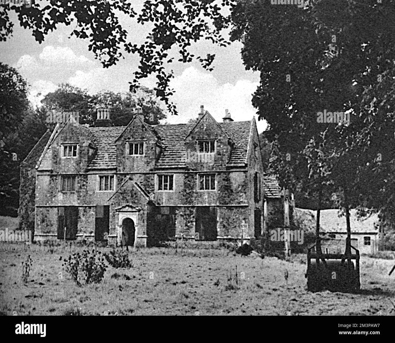The deserted Tyneham House, in the village of Tyneham, on the Dorset