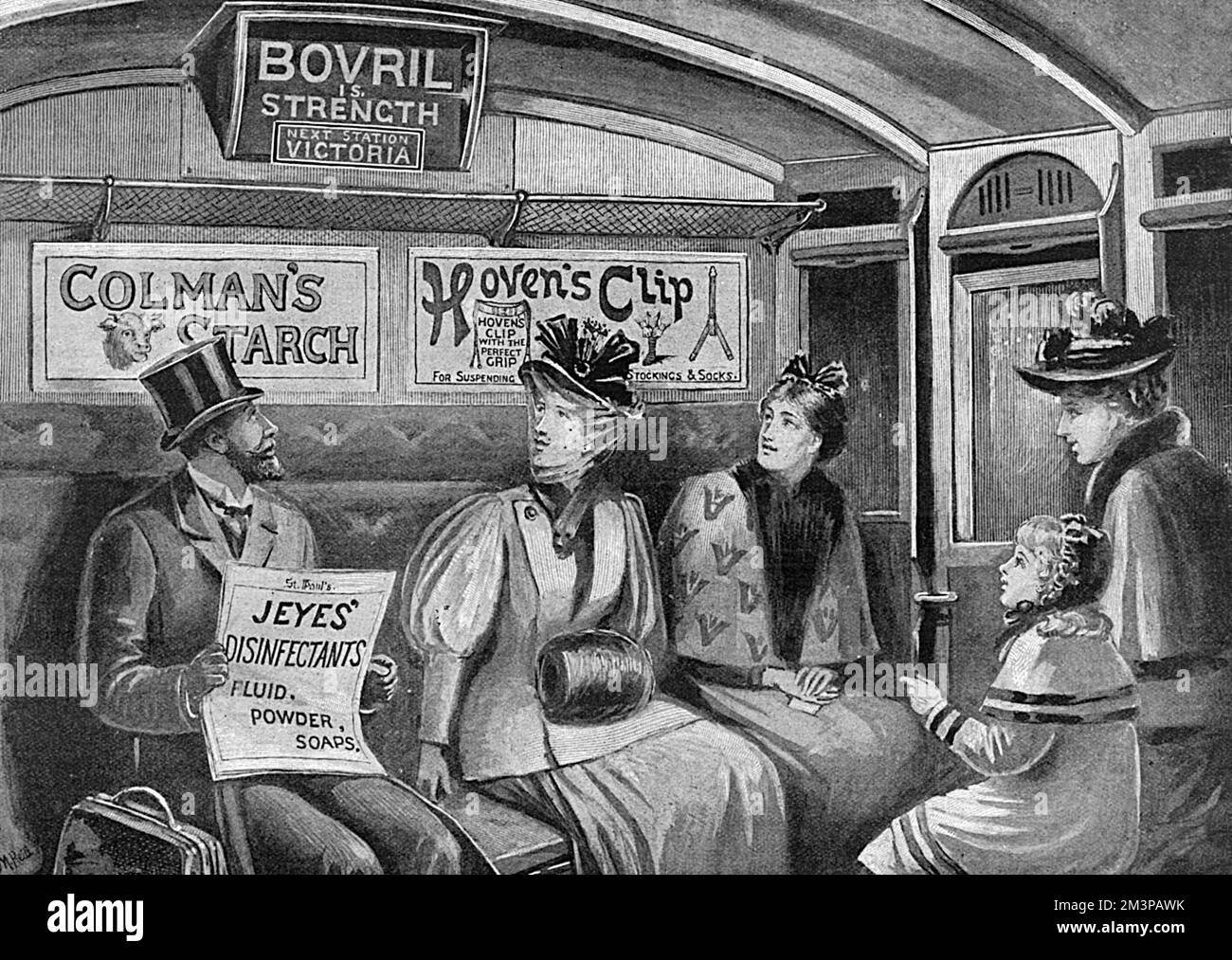 A new invention on the Underground Railway in London. After a train