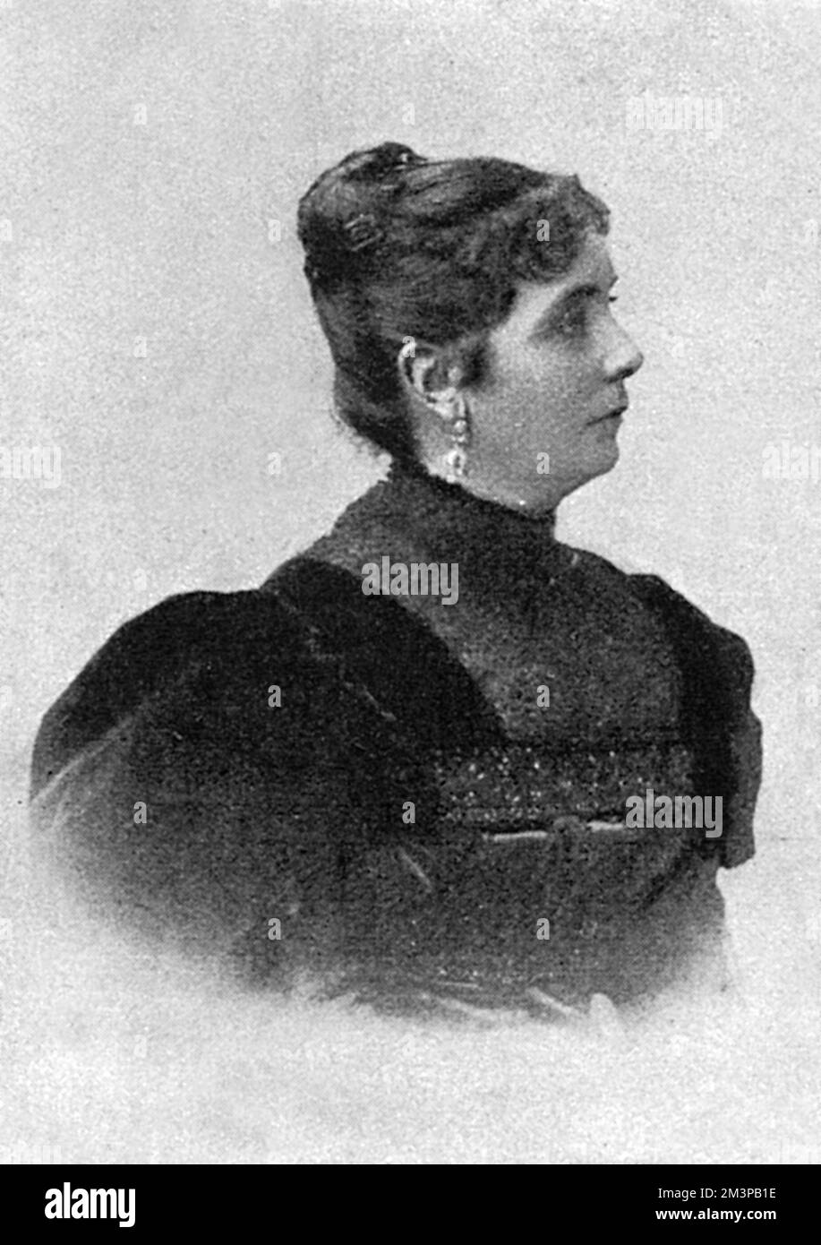 Madame de Kallay (Vilma Bethlen), the wife of Beni Kallay, Austro-Hungarian administrator of the Condominium of Bosnia and Herzegovina until his death in 1903. Madame de Kallay was said to possess much grace and charm.     Date: 1895 Stock Photo