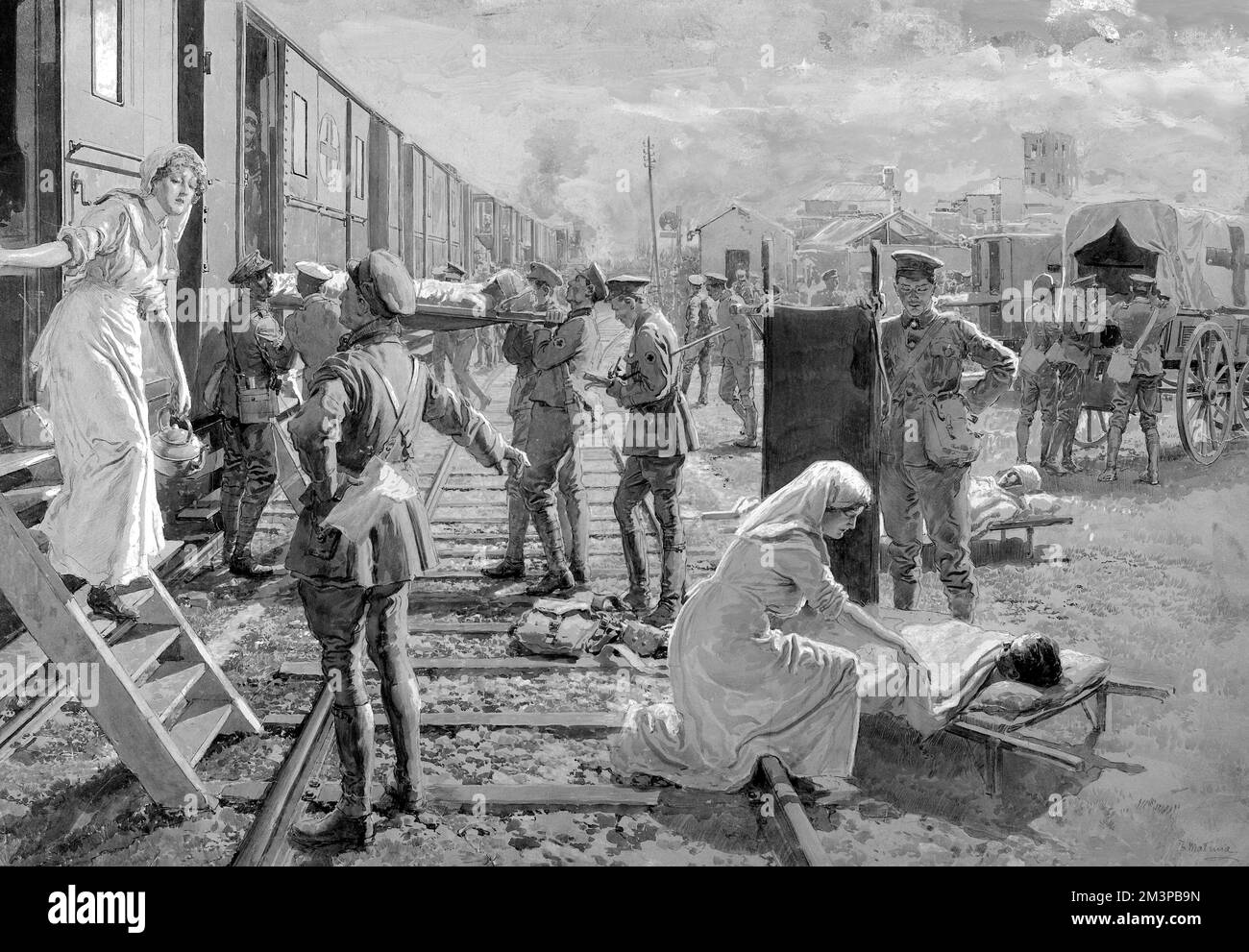 Wounded wwi soldiers stretcher hi-res stock photography and images - Alamy