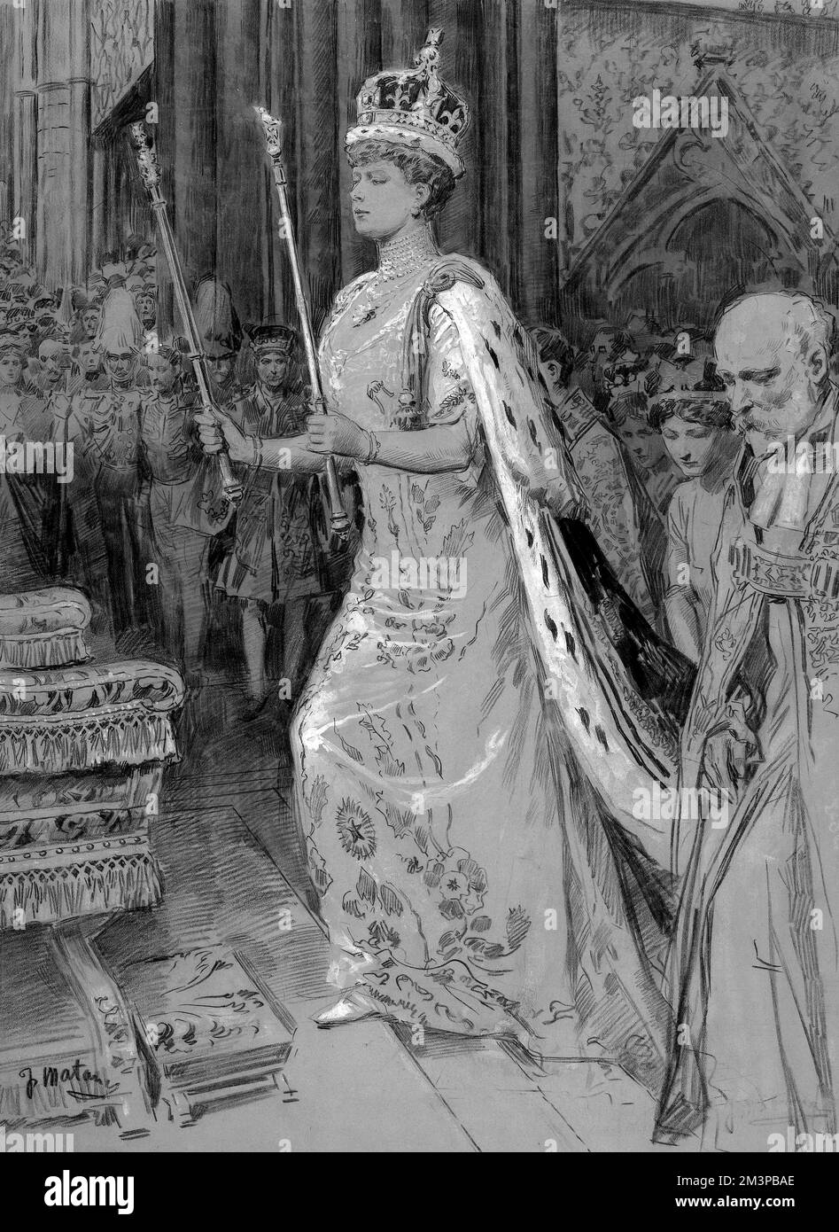 Queen mary's crown Black and White Stock Photos & Images Alamy