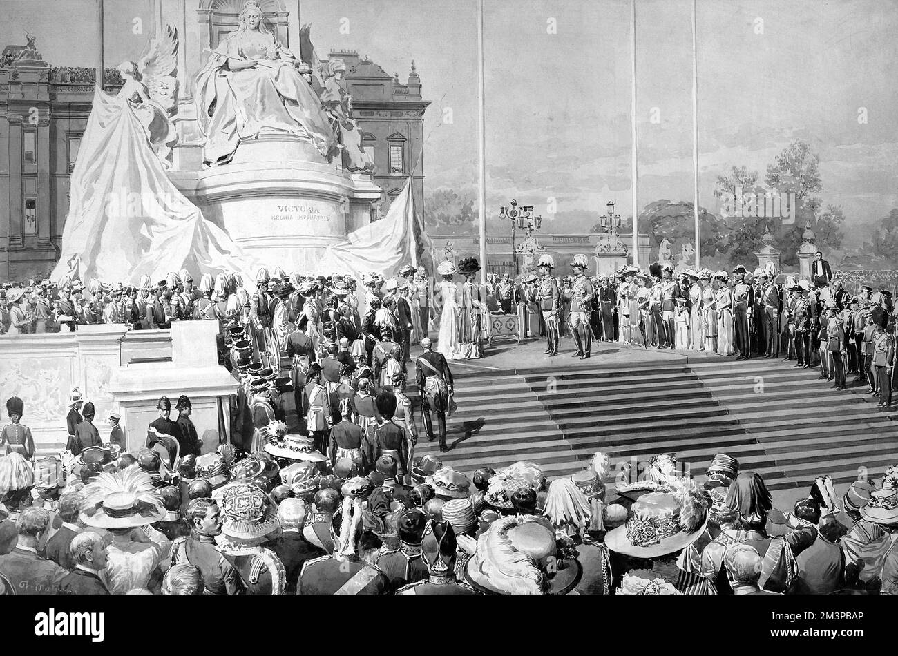 Unveiling of the Queen Victoria Memorial, London Stock Photo - Alamy