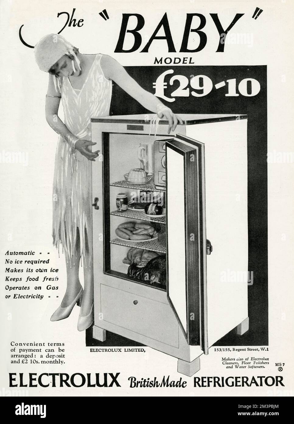 Electrolux Baby fridge advertisement Stock Photo