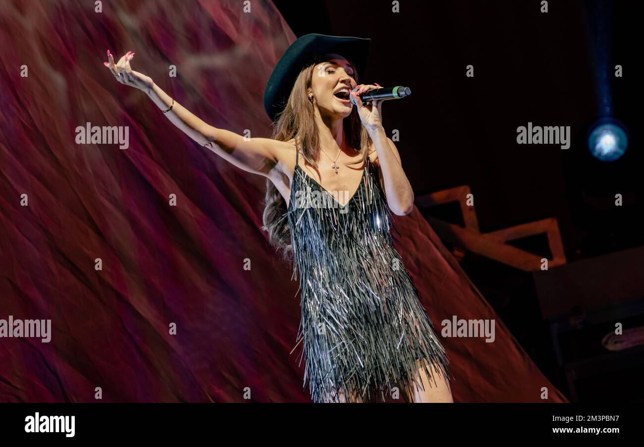 Megan McKenna supporting Blue at the Bournemouth International Centre