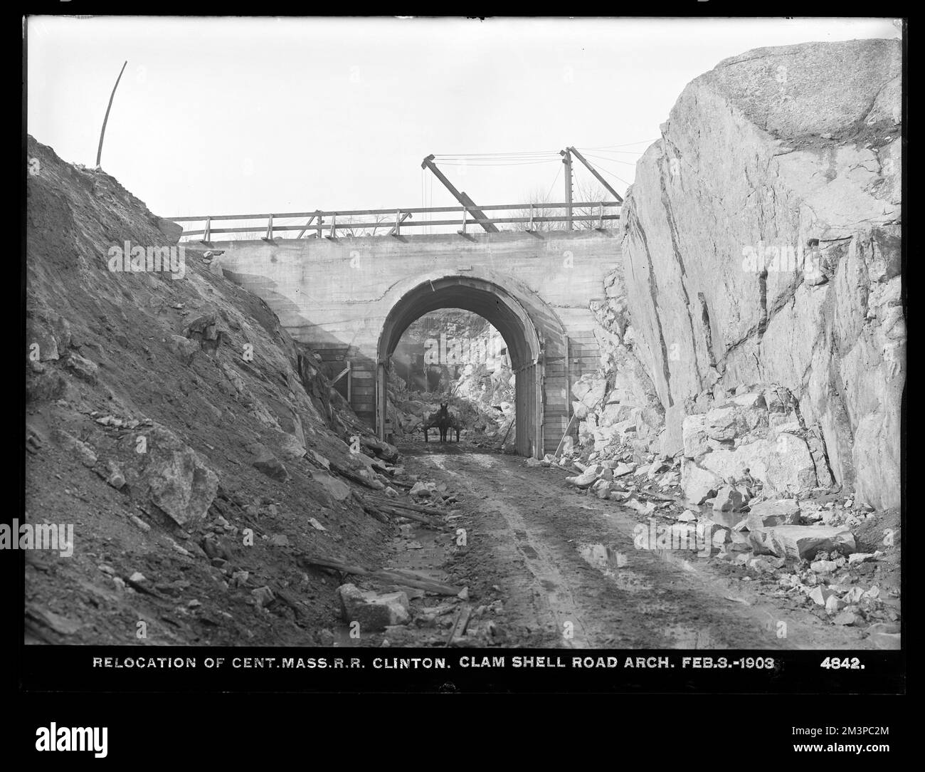 Relocation Central Massachusetts Railroad, Clamshell Road Arch, Clinton ...