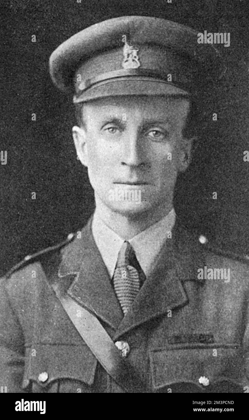 John Buchan (1875-1940) Scottish author and administrator, as an officer (rank Colonel) during World War One.     Date: 1919 Stock Photo