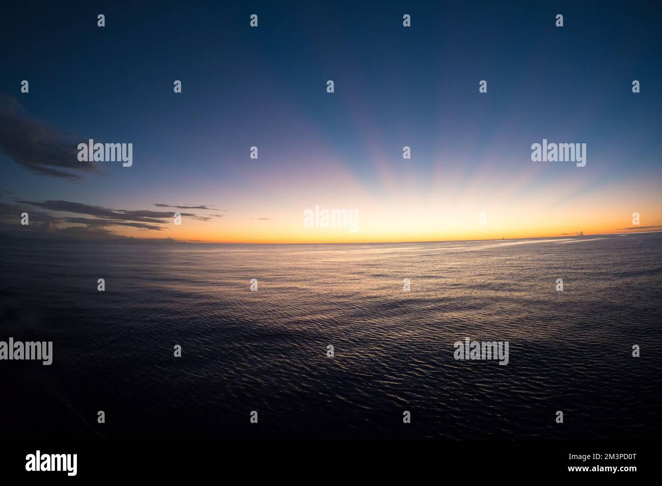 Sunrise over beautiful tropical island in the south Pacific in Papua ...