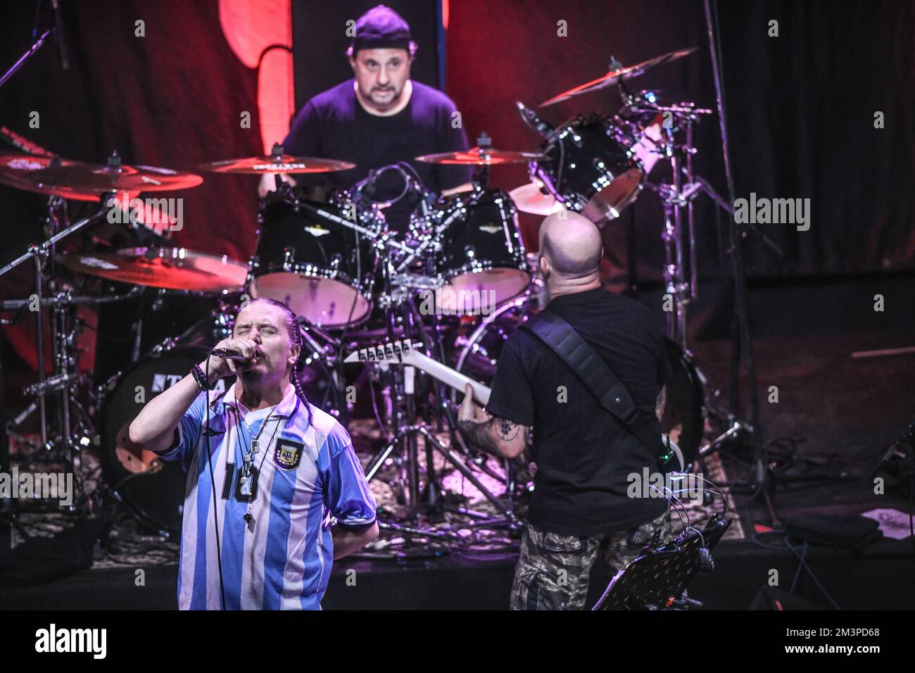 Mr. Bungle Mike Patton (vocals), Scott Ian (guitar) and Dave Lombardo